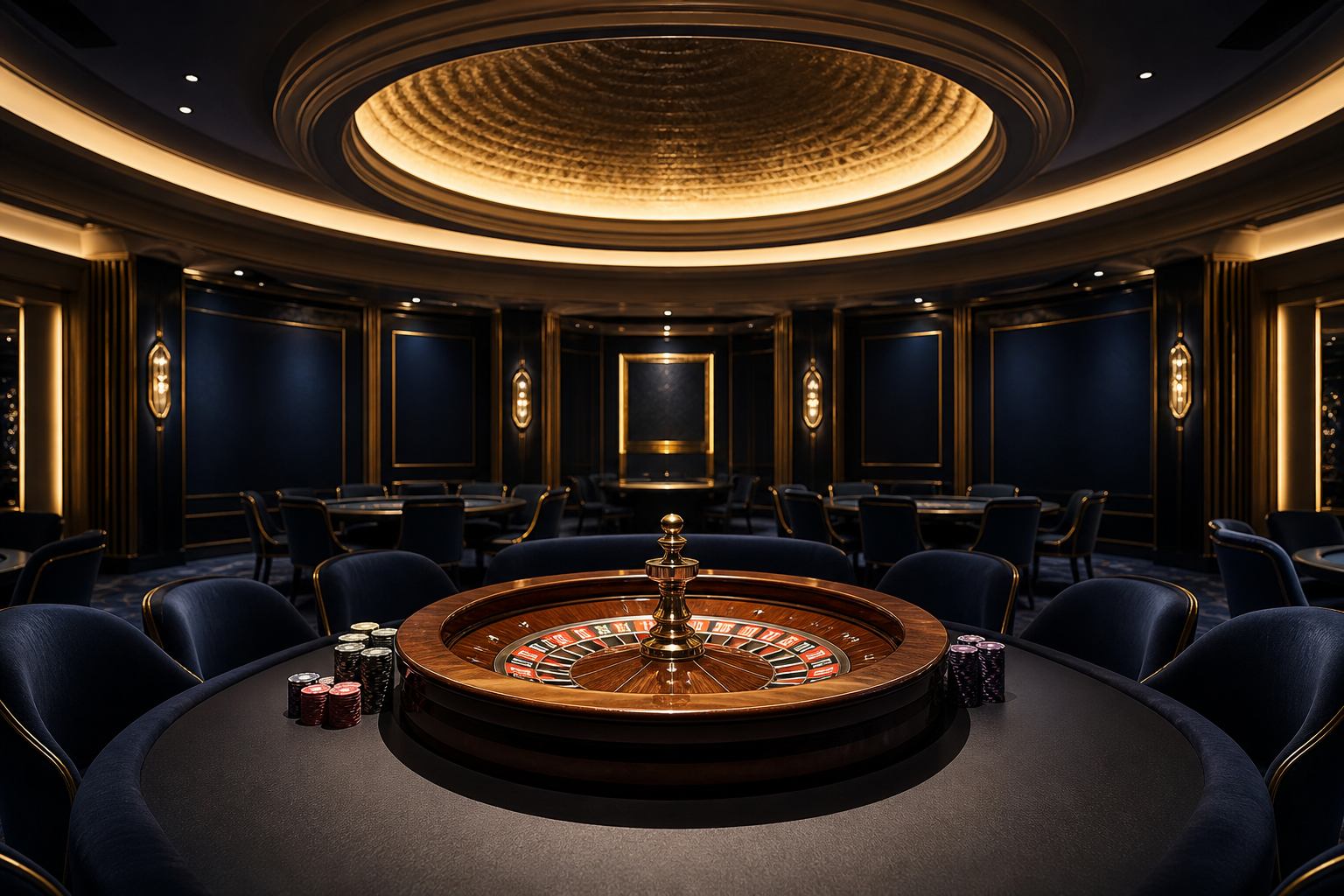 VIP salon with a private roulette wheel at Poland House Inn